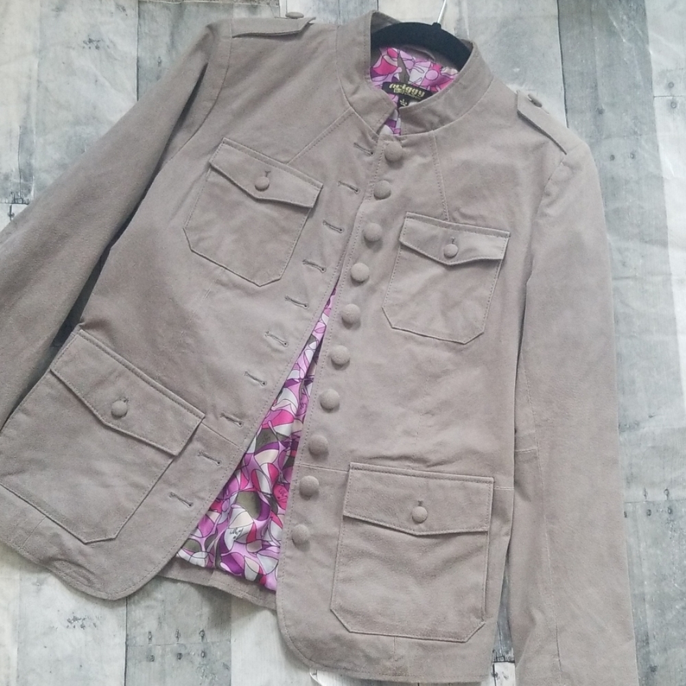 Twiggy London womens leather military jackey - Picture 1 of 8
